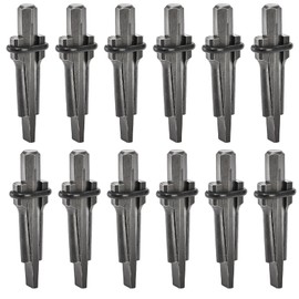 Coloch 12 Pack Wedge and Feather Shims, 5/8 Inches Heavy Duty Rock Splitting Wedges Stone Splitter Hand Tools for Rock, Stone, Concrete, Marble, Granite