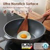 SENSARTE Nonstick Wok Pan with Lid 11Inch, Healthy Stir-fry Pan