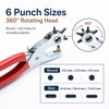 Leather Hole Punch Pliers for Belts & Crafts – 6-Position