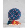 Creative Co-Op 18 Inches Round Cotton Tufted Scallop Pattern, Navy