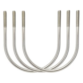 FregocS UBT125A-3p U-Bolt, 125A M10, Stainless Steel, Convenient Set of 3, Compatible Plumbing, Outer Diameter 5.5 inches (139.8 mm)