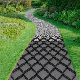 MIWOOYY 2" Thick Gravel Ground Grid 9ft x 17ft - Geo Grid Driveway Stabilization Grids, Gravel Retainer Grid 1800 LBS Per Sq ft, Geocell Paver System for Walkway Driving RV Parking Slopes and Garden