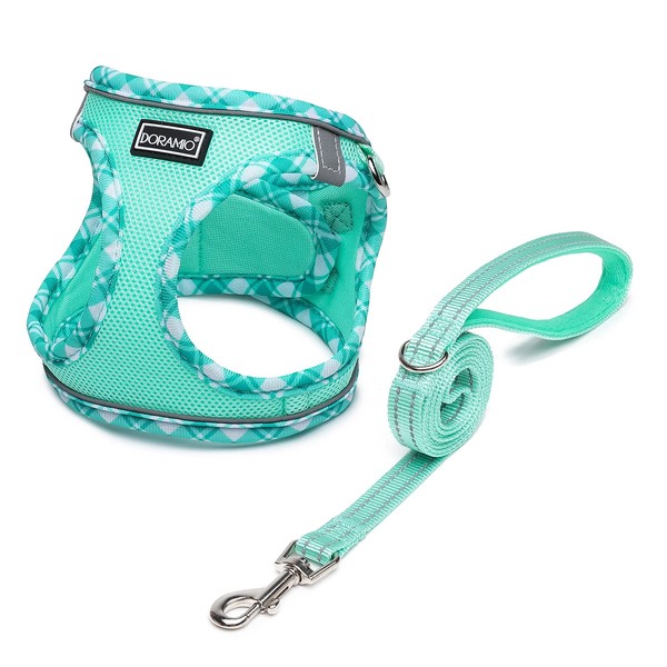 DORAMIO Step-in Dog Harness and Leash Set, Soft Mesh No-Chock