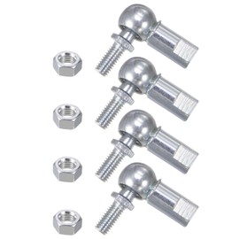 TA-VIGOR 4Pcs CS10 M6 Hand Angle Ball Joint, A3 Steel Self-Lubricating Rod End Bearing, M6x1.0 Right Hand Male and Left Hand Female Thread, Durable High-Temperature Resistant Ball Socket