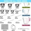 AIKEXIN 20-Piece Measuring Cups and Spoons Set, Nesting Stainless Steel