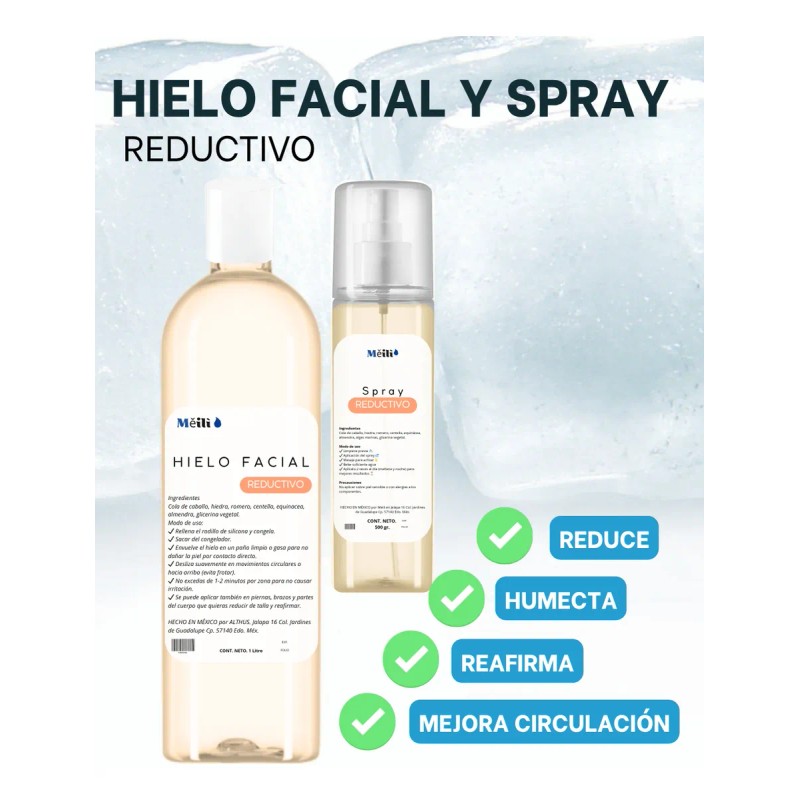 Kit Hielos Faciales Reductivos Reafirmante Hieloterapia