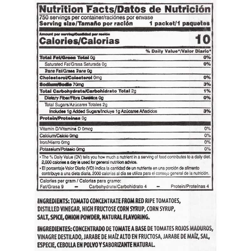 Heinz Ketchup Single Serve Packet (0.25 oz Packets, Pack of