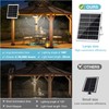 Solar Pendant Lights Outdoor,4 Heads Solar Shed Light Dimmable with
