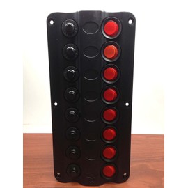 Marine Boat SPLASHPROOF Wave Design 8 Gang Switch Panel UL LED Indicator