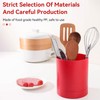 Rotating Utensil Holder, 360° Rotating Red Kitchen Utensils Holder 3