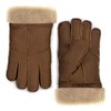 Harssidanzar Winter Shearling Gloves,Mens Warm Winter Leather Shearling Sheepskin Gloves
