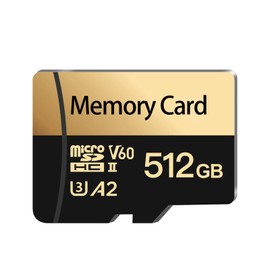 Micro SD Card 512GB SD Card SDXC Flash Memory Card - 90MB/s, Class 10, U3, V30, 4K UHD, Full HD, UHS-I, Full Size SD High Speed Memory Card
