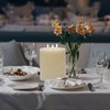 SEHNSY 3 Wick Extra Large Flameless Candles, 6"x8" Flat Battery