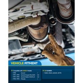 PHILTOP Catalytic Converter Kit Direct-Fit Compatible with Honda 1991-1993 Accord 2.2L, 1990 Accord, 1992-1993 Prelude Replace# 15602, 22624, 642422, 40195 Stainless Steel (EPA Compliant)