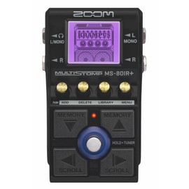 Zoom MS-80IR+ guitar multi-effect pedal | amp emulation modelling of famous guitar amps | preamps | cabs | effects including reverb | EQ | noise gate | delay | black