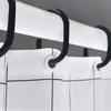 Black Shower Curtain Hooks, 24pcs Plastic Shower Curtain Rings, C