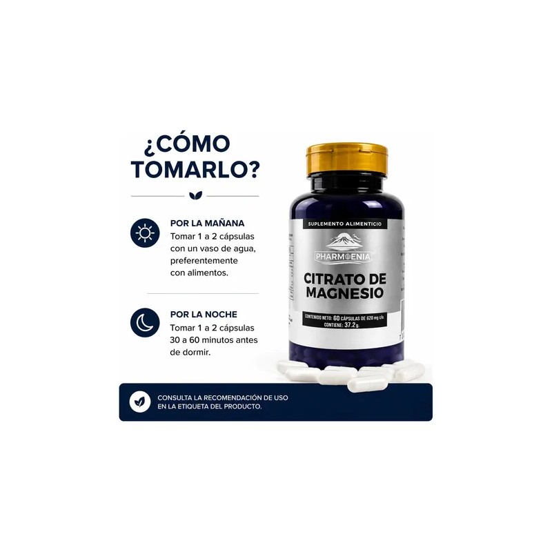 Citrato Magnesio Cápsulas Suplemento Alimenticio