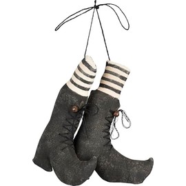 Primitives by Kathy Fabric Witches' Boots Decorative Hanging Ornament