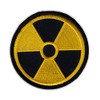 Motorcycle Jacket Embroidered Patch - Radioactive Nuclear Symbol (Yellow, Black)