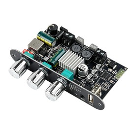Diymore ZK-1001U Mono Amplifier Board, Bluetooth 5.3 100W TPA3116D2 Audio Amp Module with TWS, Treble Bass Control, USB AUX Input, DC 9-24V for Car DIY Home Outdoor Speakers