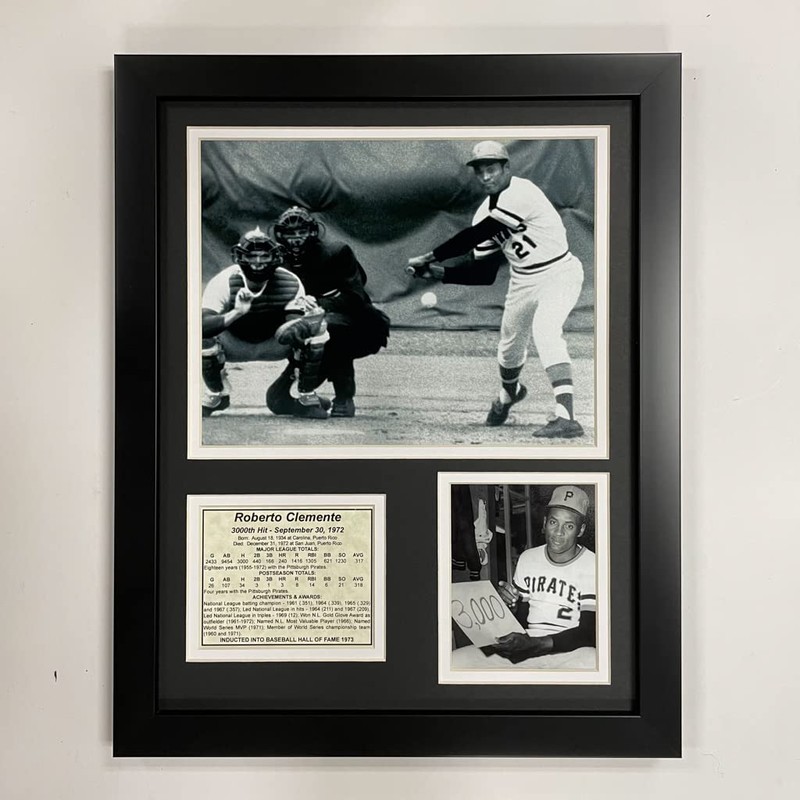 Legends Never Die "Roberto Clemente 3000th Hit Framed Photo Collage,
