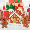 Gingerbread Christmas Tiered Tray Decor Set - 3pcs Wooden Gingerbread