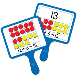 EAI Education Magnetic Double Ten Frame & Part-Part-Whole Dry-Erase Paddles: Set of 5