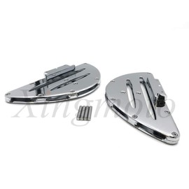 AfterMokit Replacement Passenger Floor Boards for Harley Davidson FLHTC 1986-2013 FLSTN 2005-2017 FLHT 2007-2009 FLSTSB 2008-2011 FLD 2012-2015 Chrome