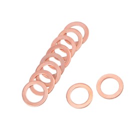 RATCHROLL 30 Pcs Metric M8 x 12mm x 1mm Copper Flat Washer Sealing Ring for Screw Bolt Nut Replacement Car Parts