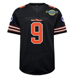 CUTHBERT #9 Bobby Boucher Football Jersey The Waterboy Adam Sandler Mud Dogs Bourbon Bowl Movie Shirt Black M