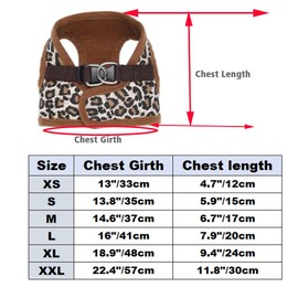 Dog Harness Step-in Dog Harness All Weather Step in Vest Harness for Small and Medium Dogs Adjustable Puppy Cat Dog Vest Harnesses (Leopard, L)