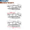 Simple Houseware Bathroom Adhesive Wall Mount Single-Tier Corner Shelf Shower