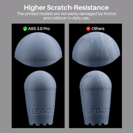 ELEGOO ABS-Like Resin 3.0 Pro, Higher Scratch-Resistance 3D Printing Photopolymer Resin, 405nm UV Resin for MSLA/DLP/LCD Printers Fast Curing High Precision Non-Brittle, Translucent 1000g