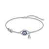 enjoylifecreative Women's Evil Eye Infinity Sign Bracelet 925 Sterling Silver