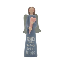 Blossom Bucket Sisters Love' Angel W/Heart Home Decoration