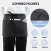 LOHYILYE PU Leather Server Aprons with 3 Pockets Waitress Waiter
