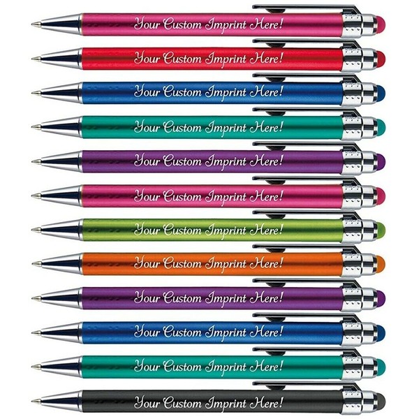 Assorted bright lights Custom Personalized stylus Pens Imprinted name ink