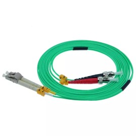 SF Cable 10m LC/UPC-ST/UPC OM3 Multimode Duplex OFNR 2.0mm Aqua Fiber Optic Patch Cable