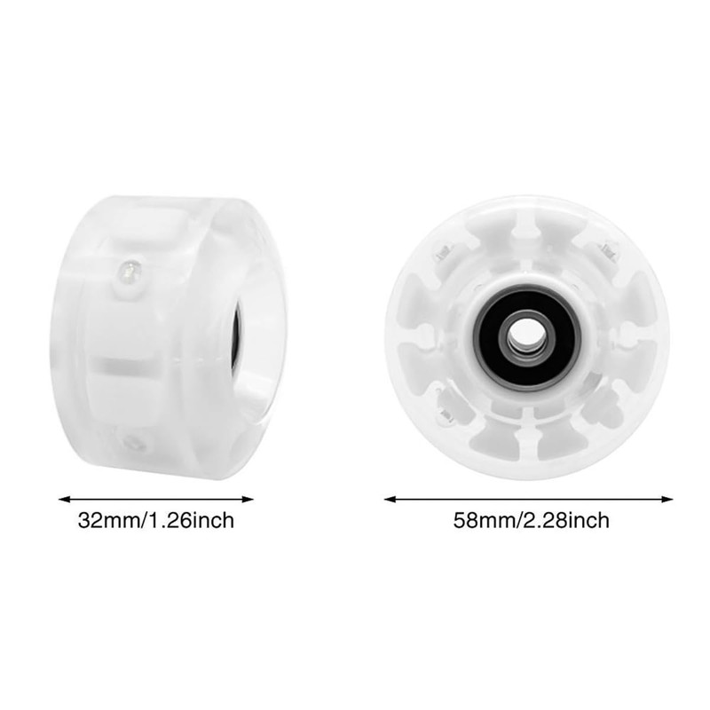 ieron LED Light Up Roller,Flash Skate Wheels,4 Pack Luminous Light
