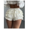 PRSFPN Women's Y2k Ruffle Shorts Tiered Layers Bloomers Cute Mini