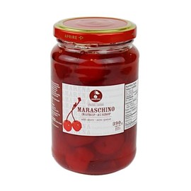 D'Amarena Maraschino Cherries with Stem Italian Style 390 g | Classic Italian flavor with stem for elegant presentation
