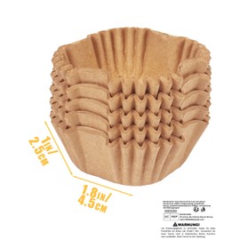 Gcardist Square Pack of 200 Brown Muffin Cases Cupcake Liners Odourless Food Grade Baking Cups (Standard Size)