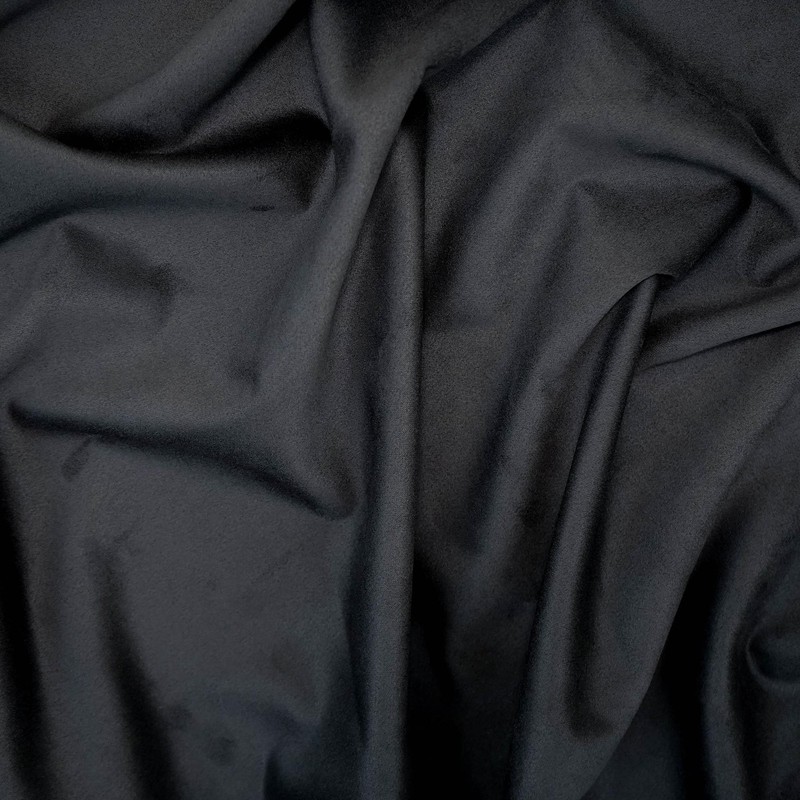 Alcantara Style Charcoal Stretch Spandex Faux Suede Fabric - Perfect