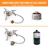 WADEO Camping Gas Stove, 3700W Portable Backpacking Stove with Piezo