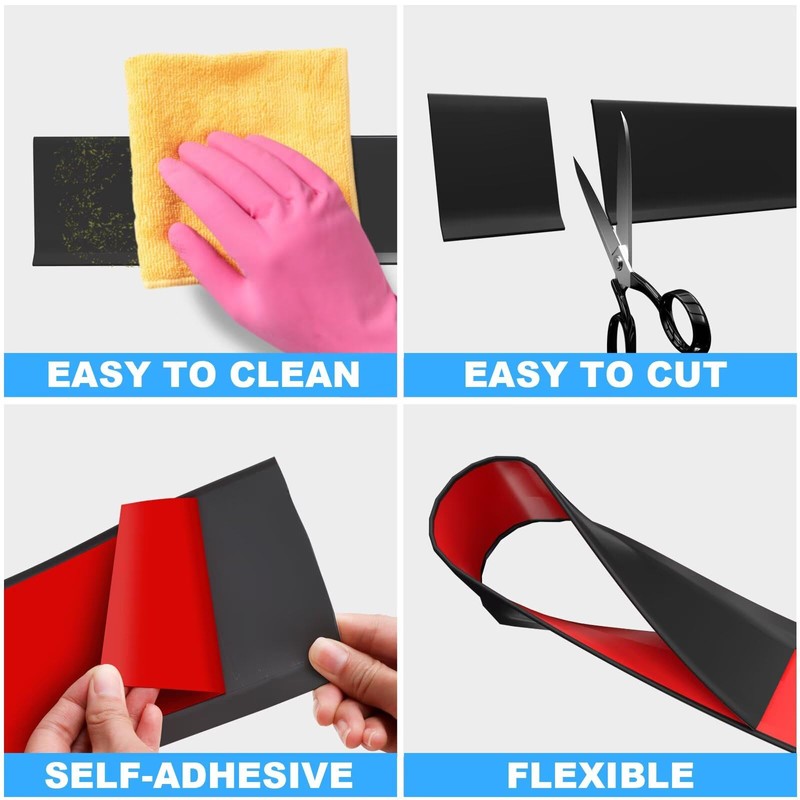 Duzzy Flexible Baseboard Molding Trim, 6 Inch(W) x 40 Feet(L)