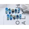 Luxury False Nails Dazzling False Nails Nail Tips Blue Sparkling