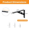 Mooche 2Pcs Shelf Brackets Black, Heavy Duty Stainless Steel Triangle