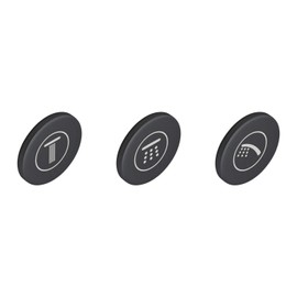 GROHE 3 Black Covers for Smartcontrol Vista, Euphoria Smartcontrol System