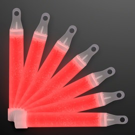 FlashingBlinkyLights 4" RED Mini Glow Sticks (Set of 50)
