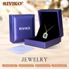 RIVIKO Valentines Day Gifts for Her,925 Sterling Silver Birthstone Pendant